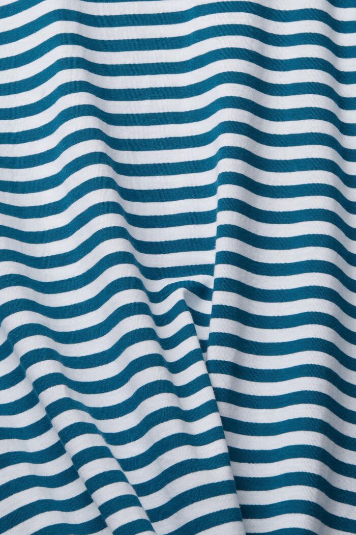 T-shirt en jersey à motif à rayures, PETROL BLUE, detail image number 5