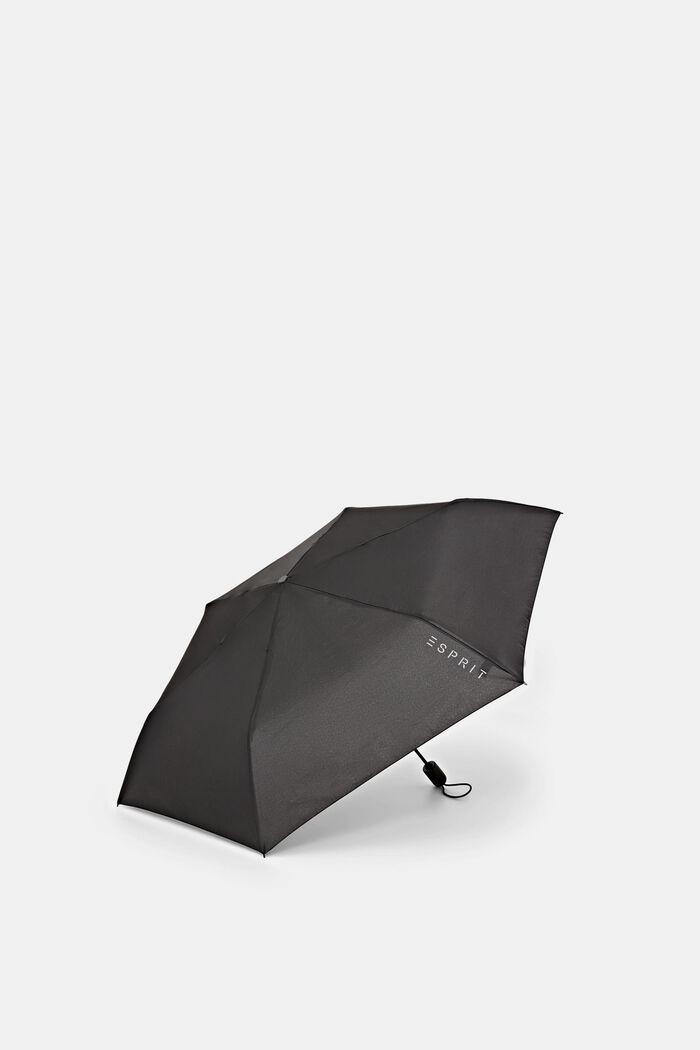 Parapluie de poche noir à forme élancée Easymatic, ONE COLOR, detail image number 2