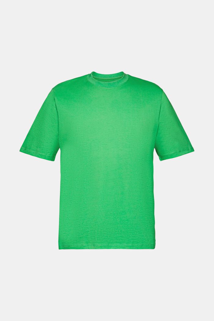 T-shirt à encolure ronde en coton, GREEN, detail image number 7