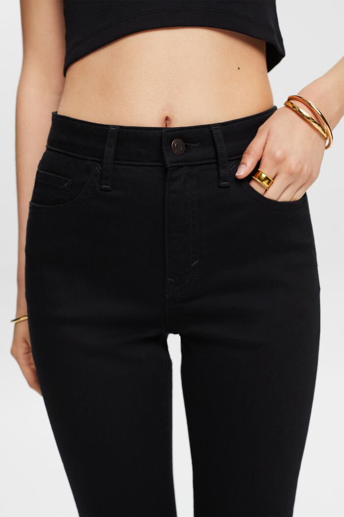 Jean Skinny à taille haute, BLACK RINSE, detail image number 4