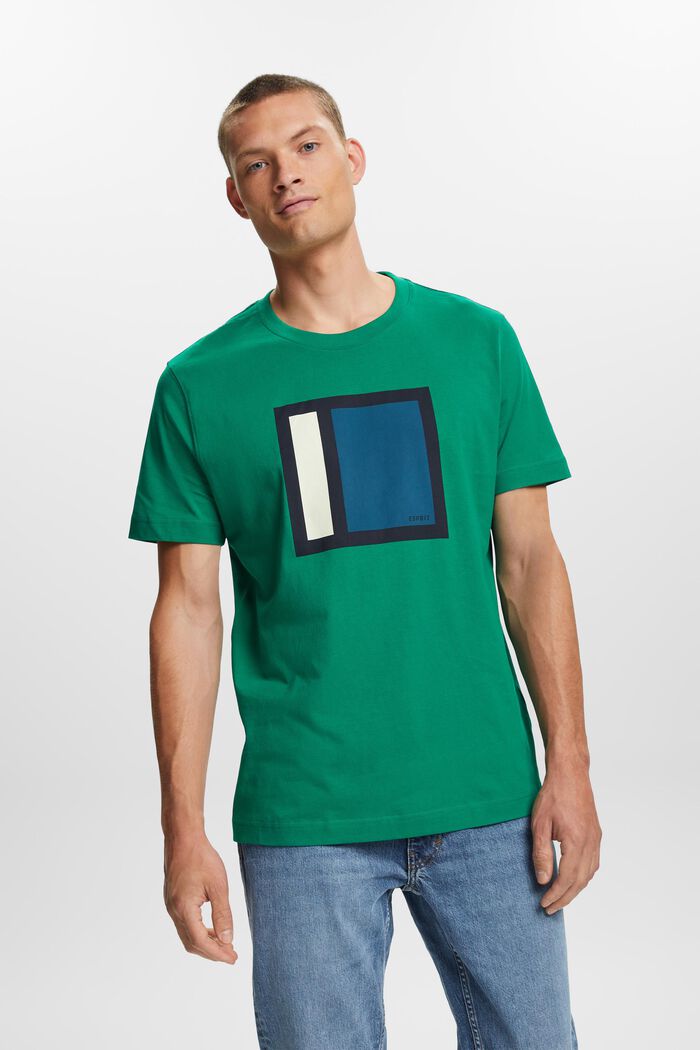 T-shirt graphique en jersey de coton, DARK GREEN, detail image number 0