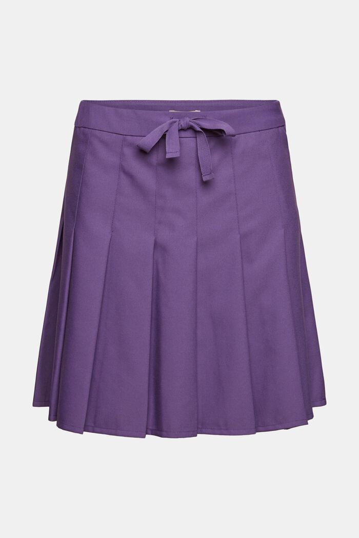 Mini-jupe à plis, DARK PURPLE, overview