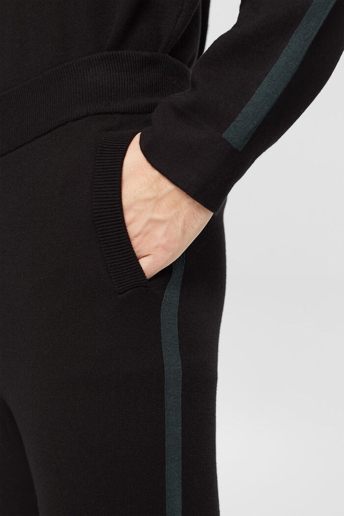 Pantalon en maille, LENZING™ ECOVERO™, BLACK, detail image number 2