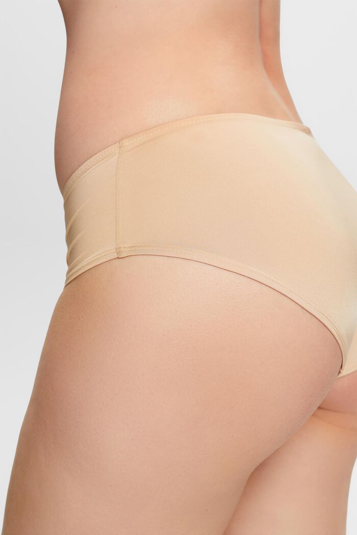 Shorty taille basse en microfibre, DUSTY NUDE, detail image number 3