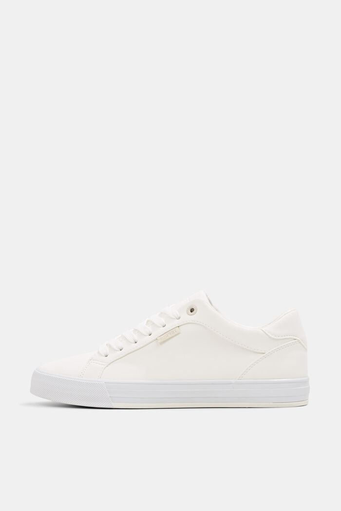 Sneakers en similicuir, OFF WHITE, detail image number 0