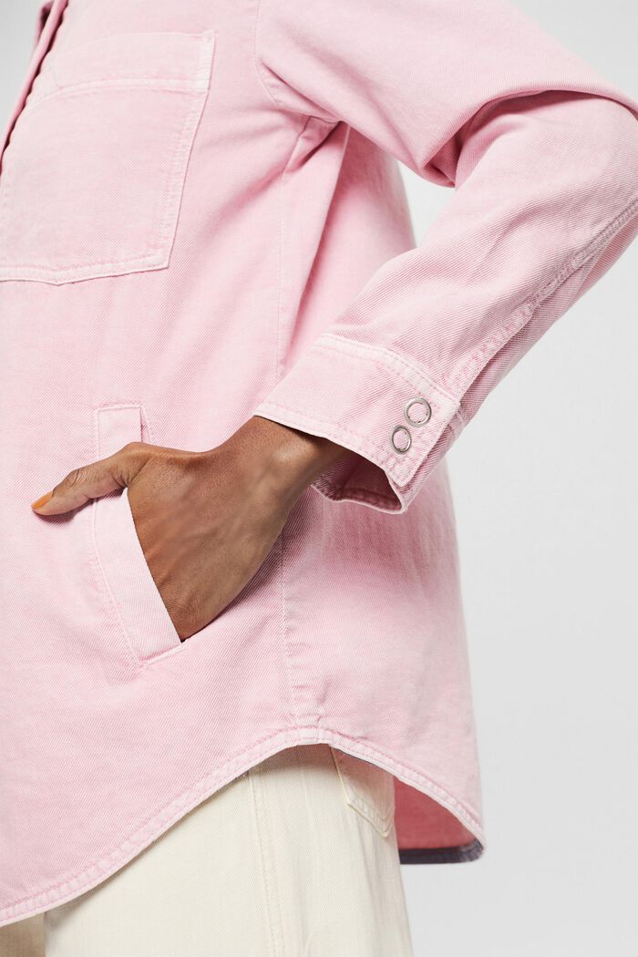À teneur en TENCEL™ : la veste chemise oversize, LIGHT PINK, detail image number 2