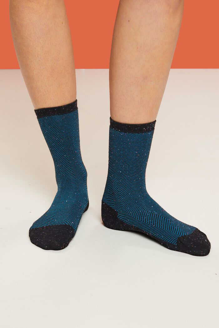 Lot de 3 paires de chaussettes à chevrons, DARK GREY/DARK BLUE, detail image number 2