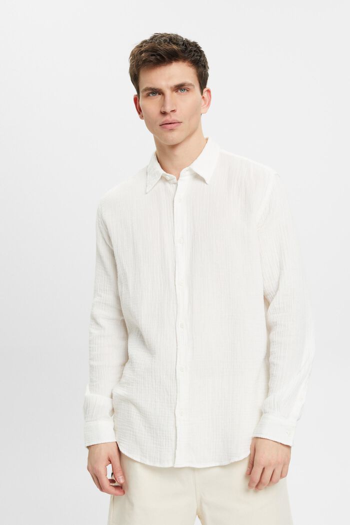 T-shirt en mousseline de coton durable, OFF WHITE, detail image number 0