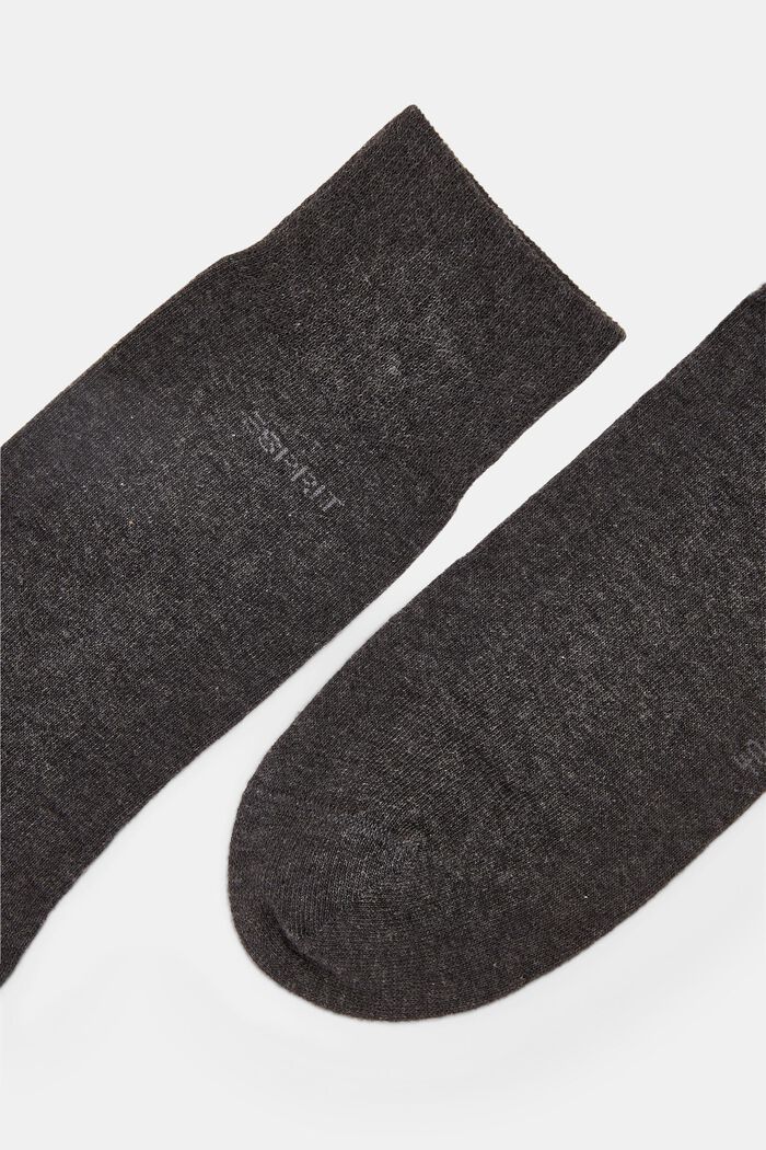Lot de 10 paires de chaussettes, coton biologique mélangé, ANTHRACITE MELANGE, detail image number 1