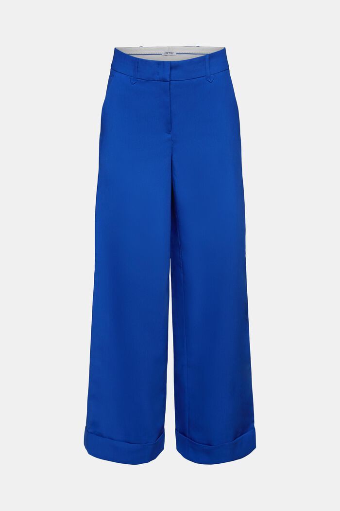 Pantalon à jambes larges en twill, BRIGHT BLUE, detail image number 7