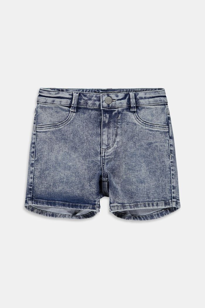 Short en jean au look délavé tendance, BLUE MEDIUM WASHED, detail image number 0