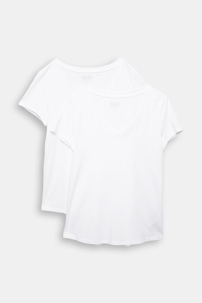 Lot de 2 t-shirts en coton biologique mélangé, WHITE, detail image number 9