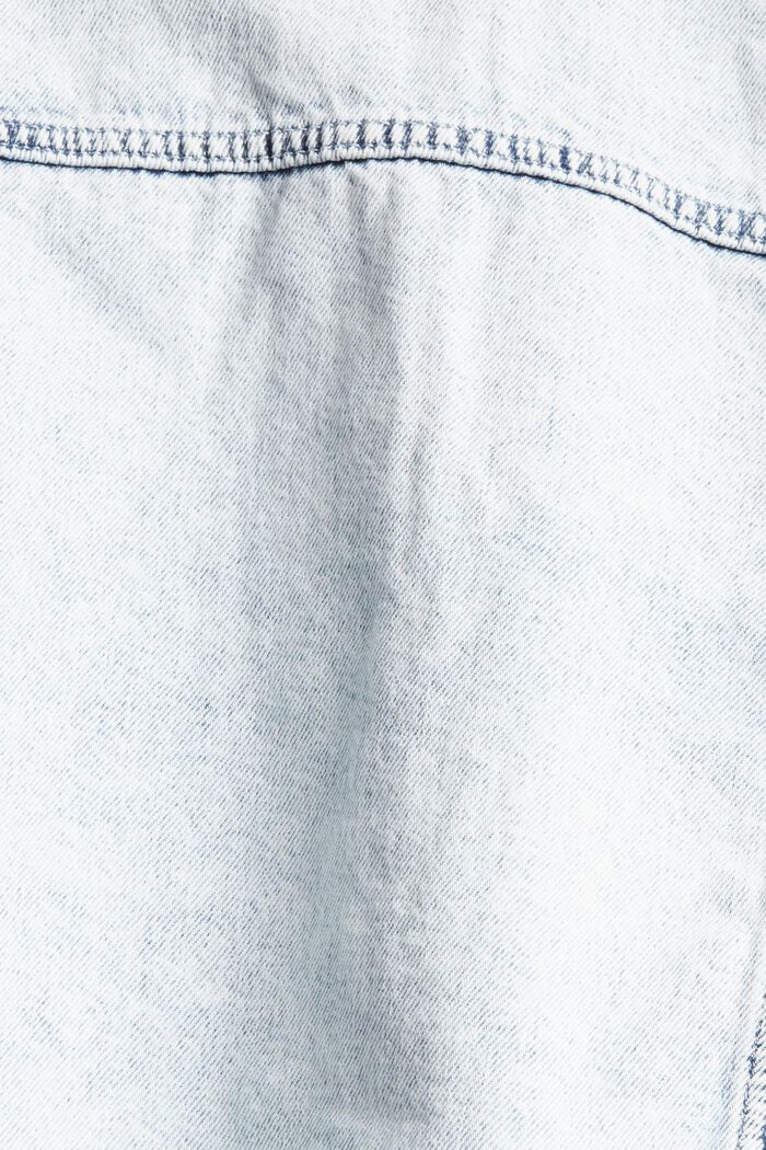 Veste en jean court en coton biologique mélangé, BLUE BLEACHED, detail image number 4