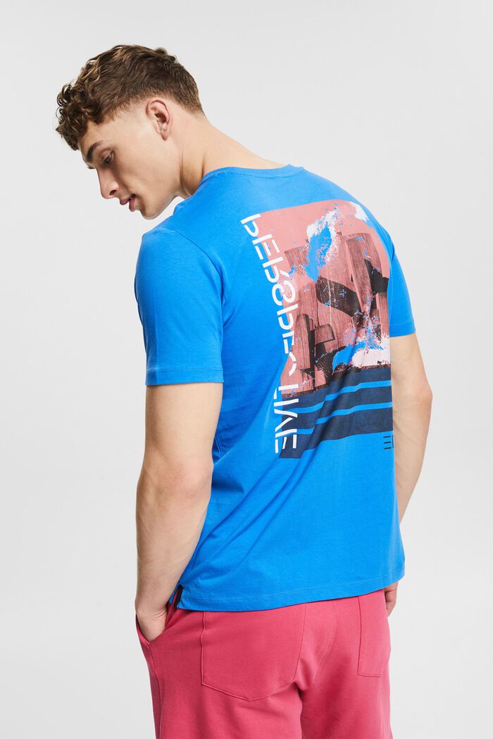 T-shirt en jersey à grand imprimé au dos, BRIGHT BLUE, detail image number 3
