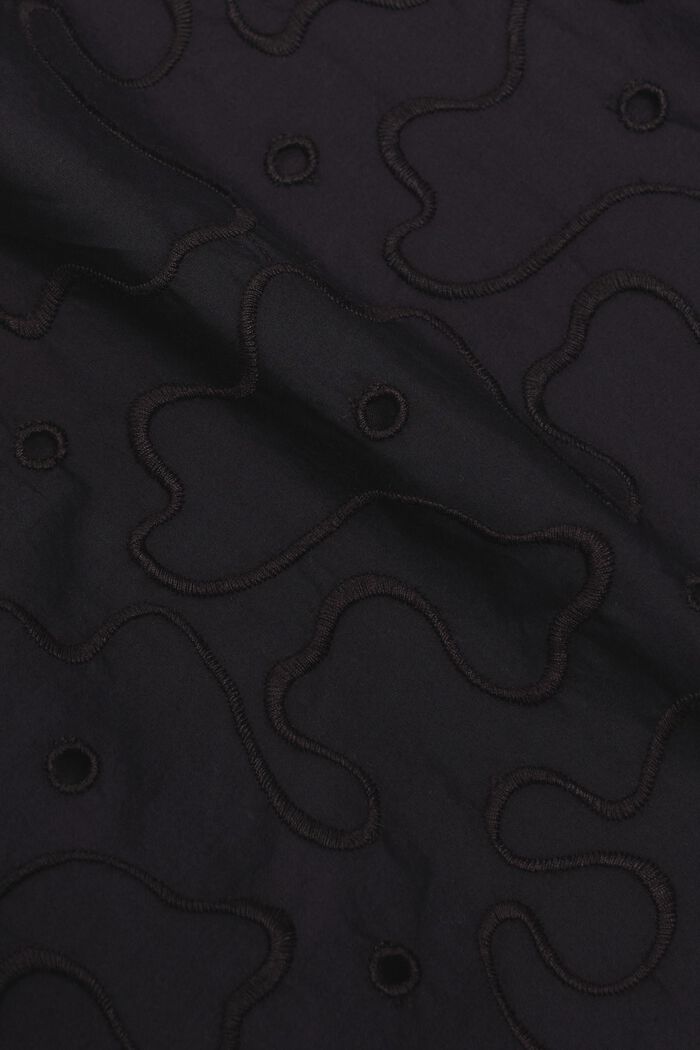 Robe longueur midi, manches bouffantes, ceinture, BLACK, detail image number 5
