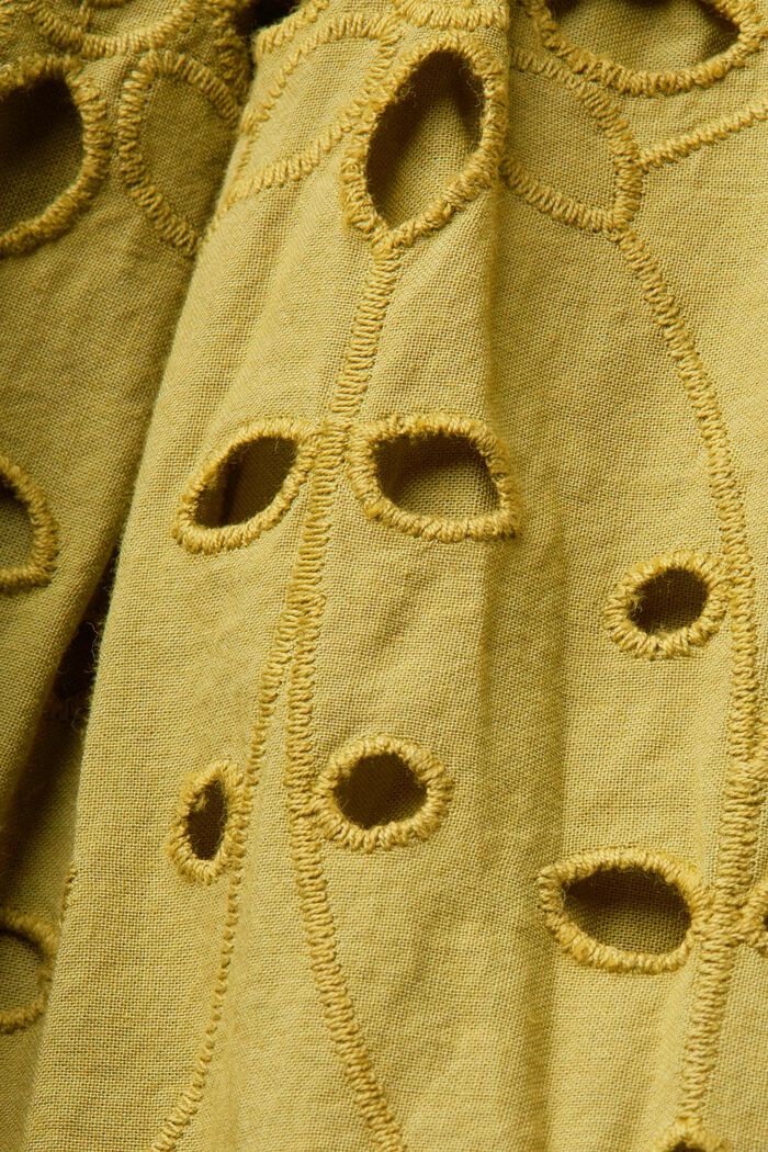 Mini-jupe à œillets brodés, 100 % coton, PISTACHIO GREEN, detail image number 5