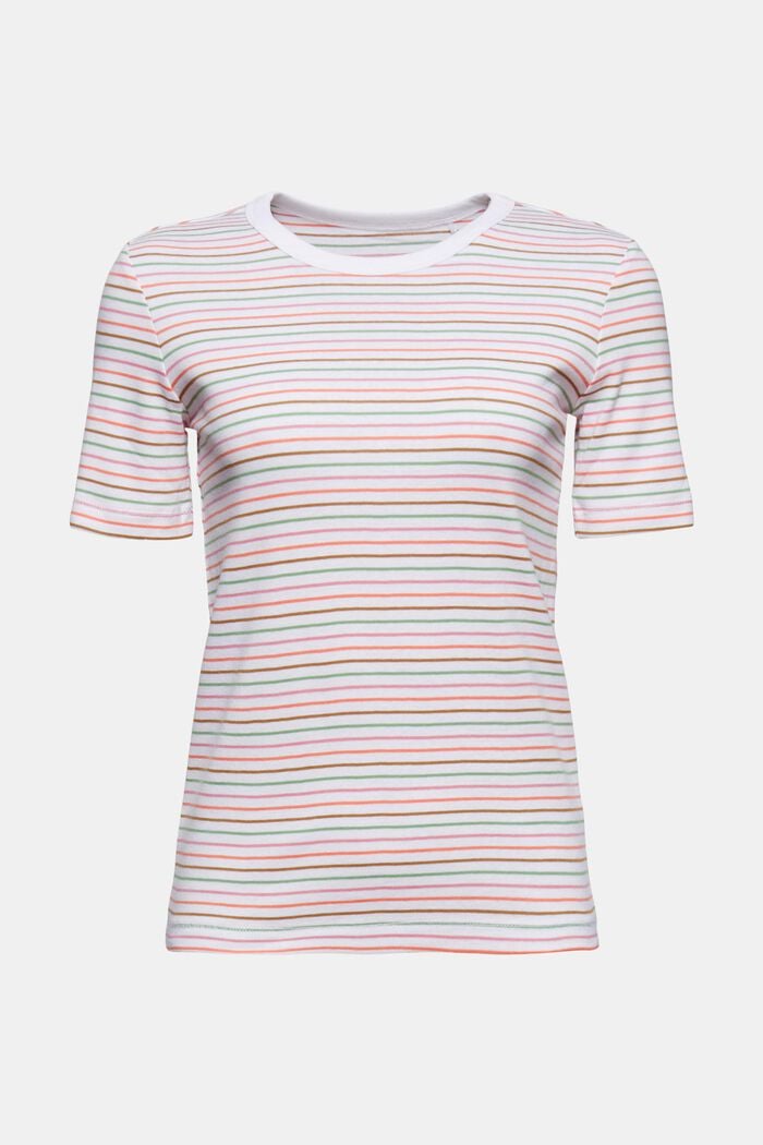T-shirt à rayures, 100 % coton bio, WHITE, detail image number 6