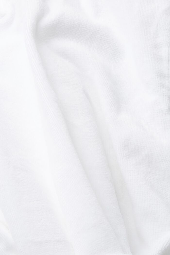 Peignoir en velours, 100 % coton, WHITE, detail image number 4