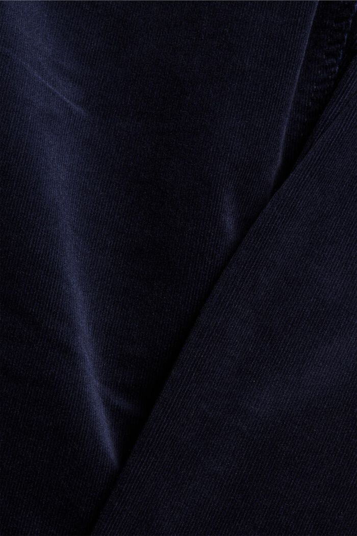 Pantalon en fin velours de coton mélangé, NAVY, detail image number 4