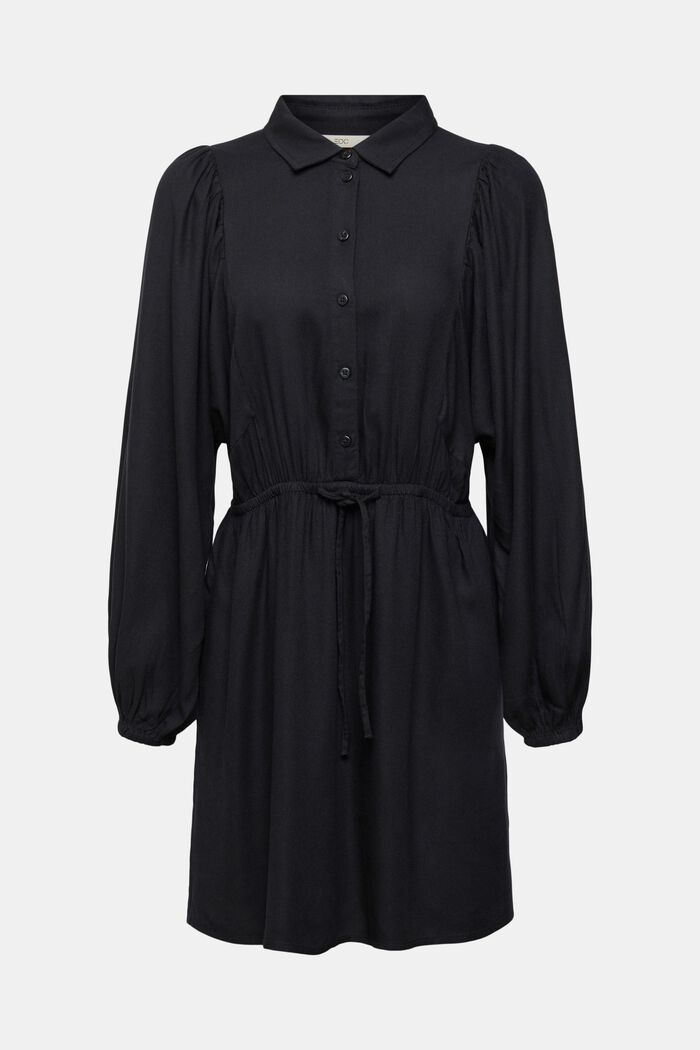 Robe à cordon coulissant, BLACK, overview