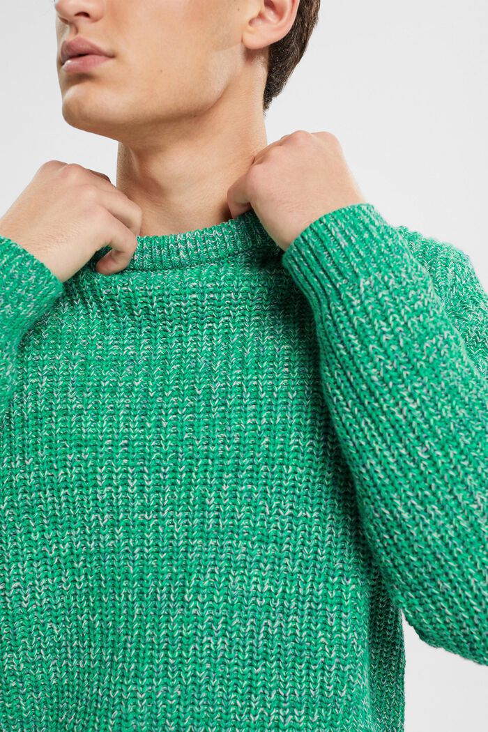 Pull-over en maille multicolore, LIGHT GREEN, detail image number 2