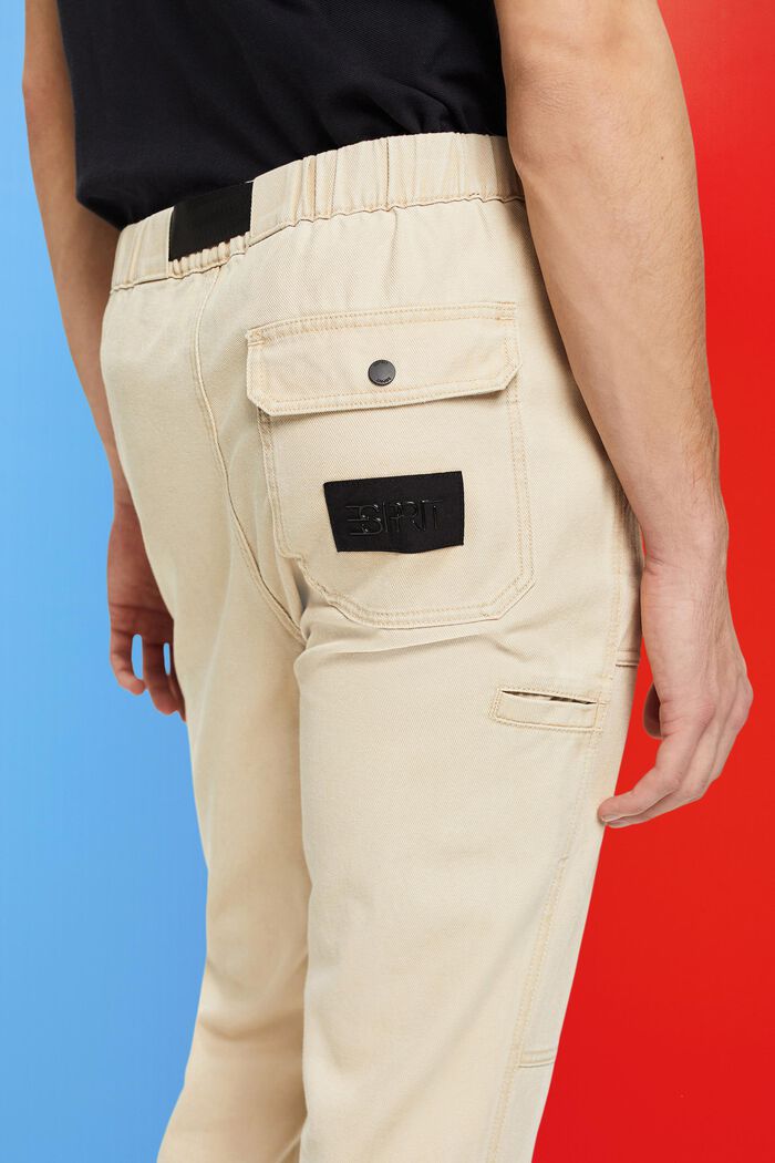 Pantalon chino Straight Fit, en coton lourd, SAND, detail image number 2