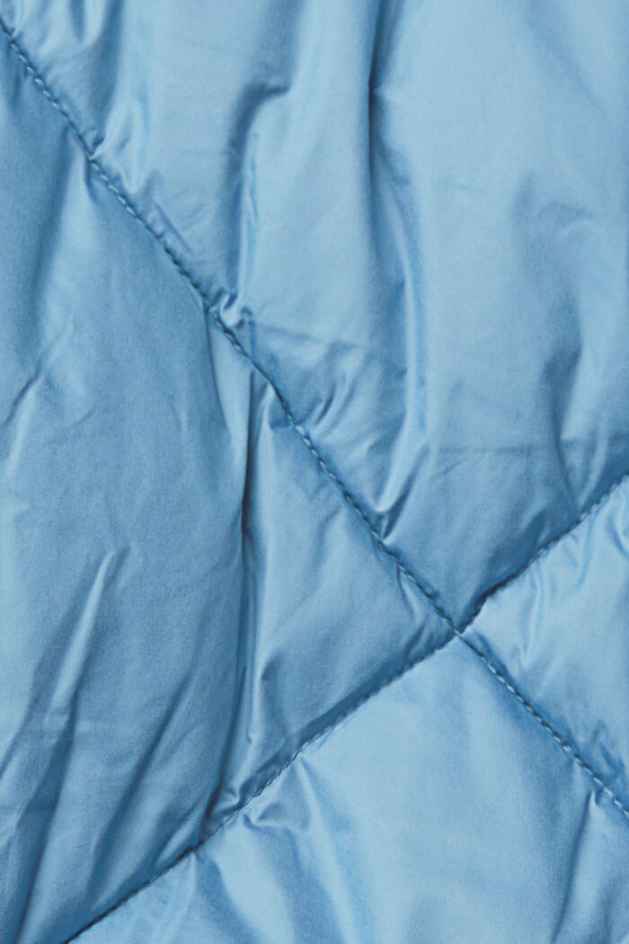 Long manteau matelassé à losanges, BLUE LAVENDER, detail image number 4