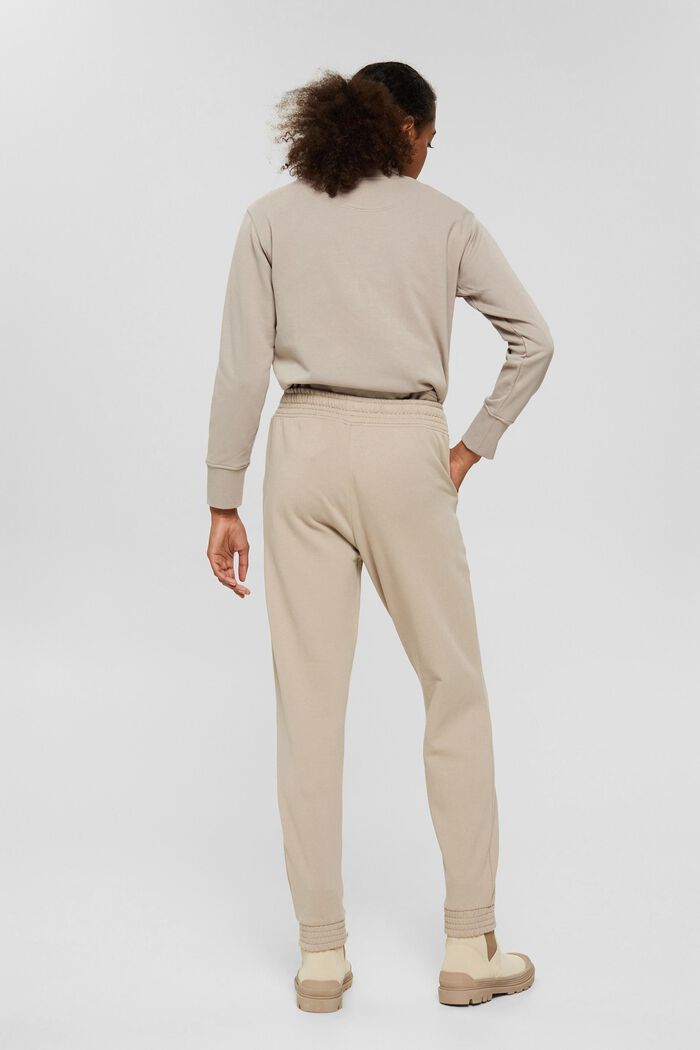 Pantalon de jogging, 100 % coton, LIGHT TAUPE, detail image number 3