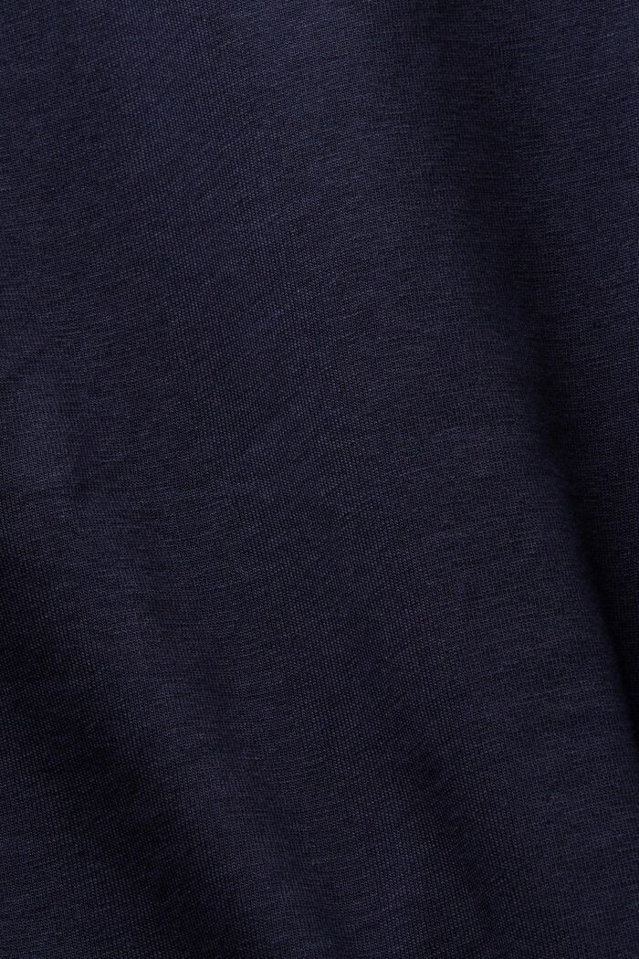 Haut à manches longues et col cheminée en jersey, NAVY, detail image number 6