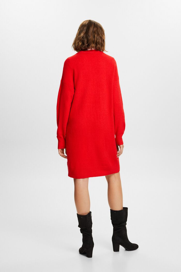 Mini-robe en maille, RED, detail image number 4
