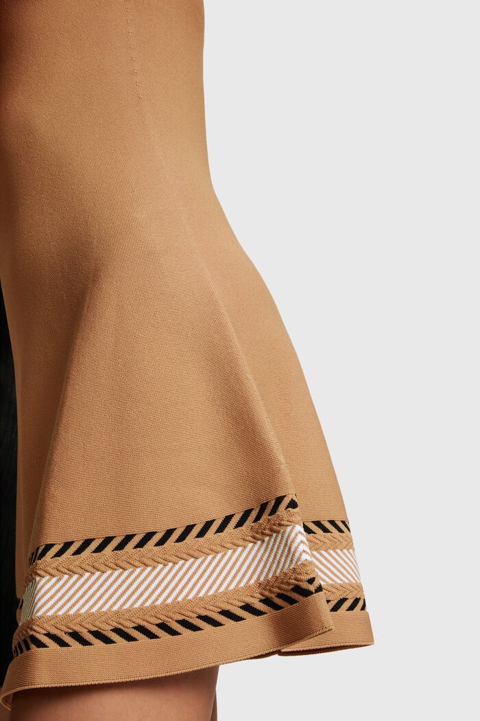 Mini-robe en maille sans couture, CAMEL, detail image number 3