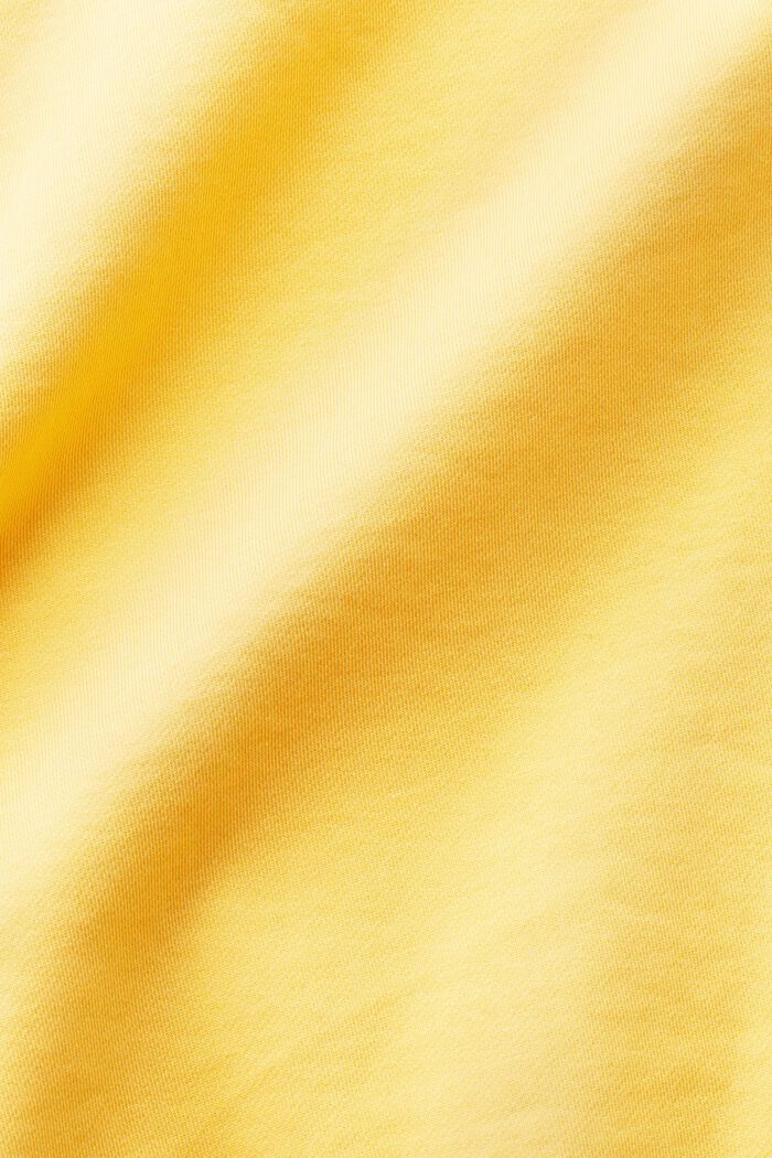 Sweat-shirt à col rond et logo, SUNFLOWER YELLOW, detail image number 4