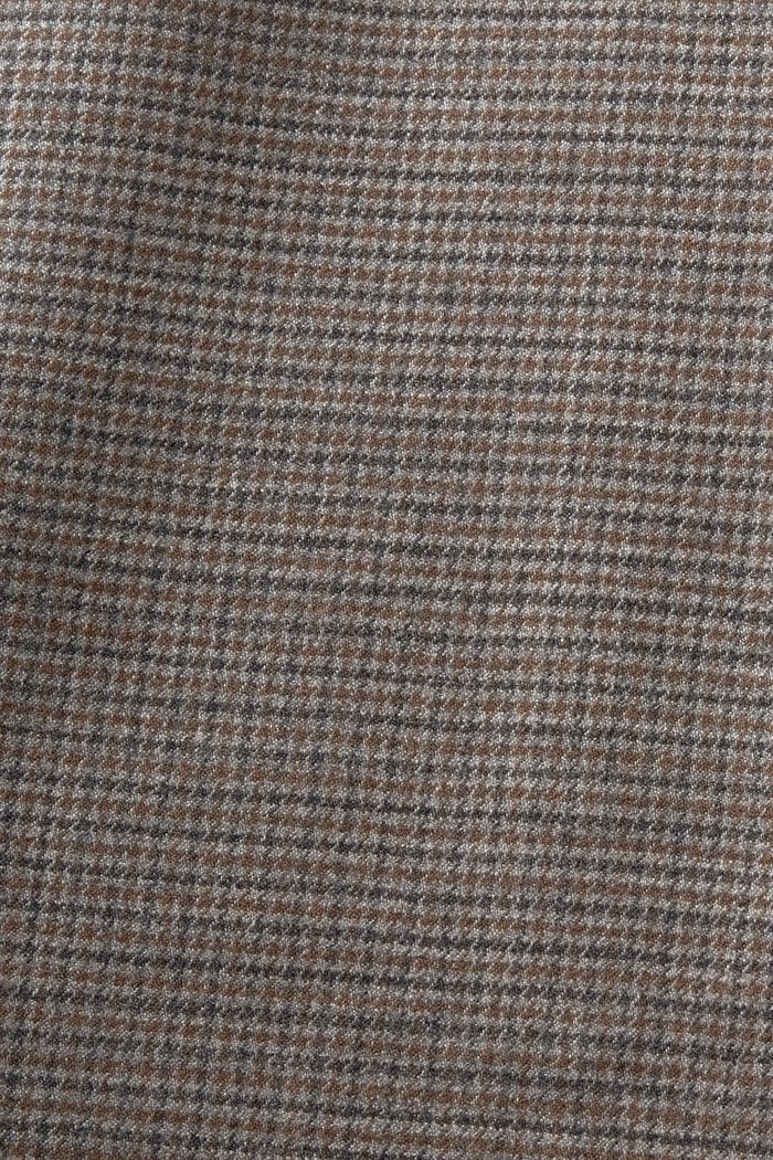 Veste de tailleur pied-de-poule en laine, BROWN GREY, detail image number 5