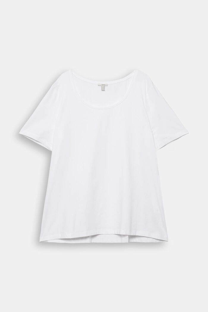T-shirt CURVY en coton biologique, WHITE, overview