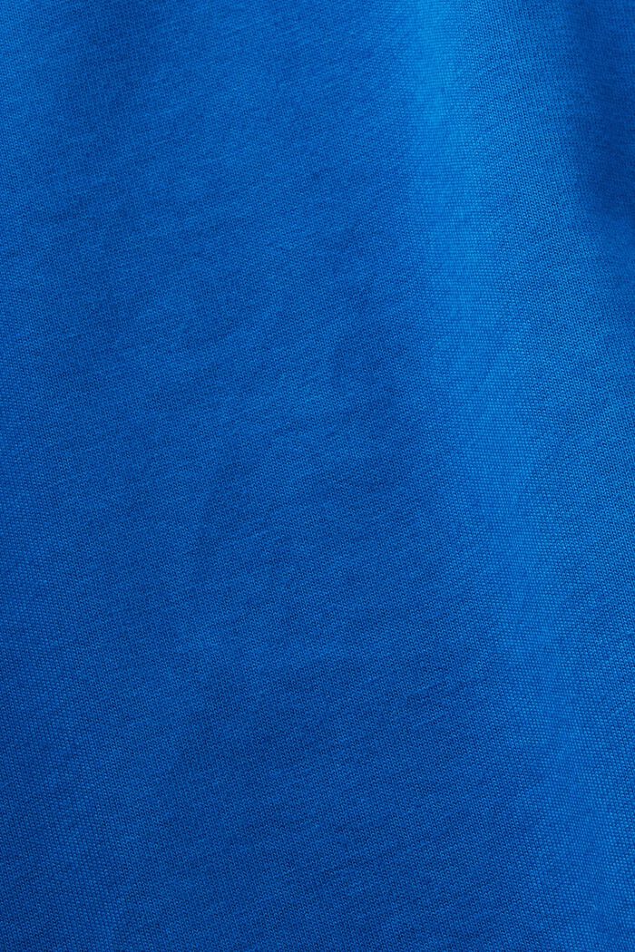 T-shirt col rond en coton à logo, BRIGHT BLUE, detail image number 5