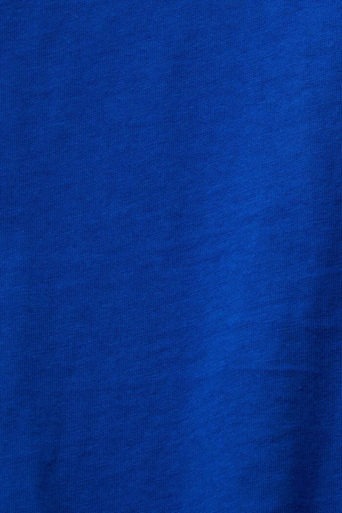 T-shirt à encolure ronde en coton, BRIGHT BLUE, detail image number 4