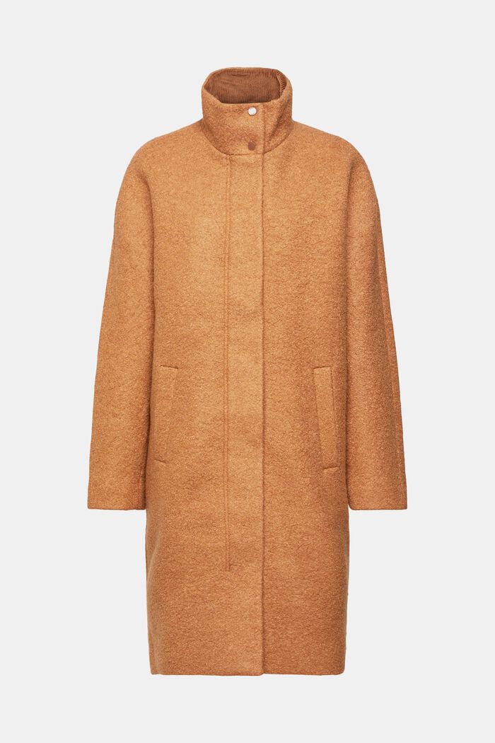 Manteau à teneur en laine, CAMEL, detail image number 6
