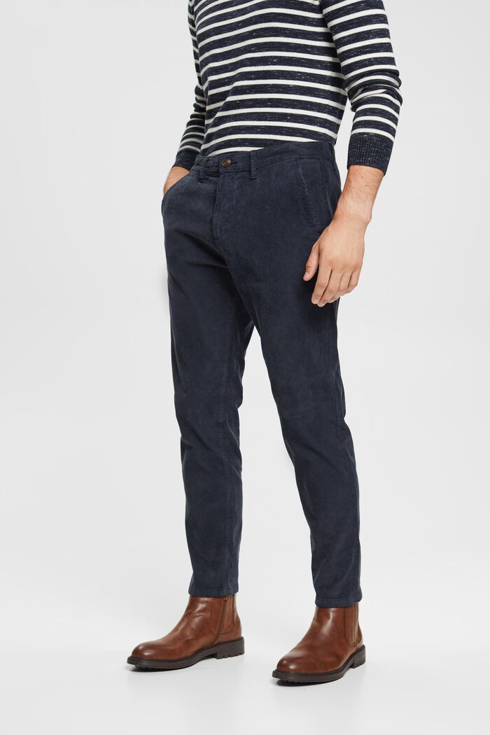 Pantalon en velours côtelé, NAVY, detail image number 0