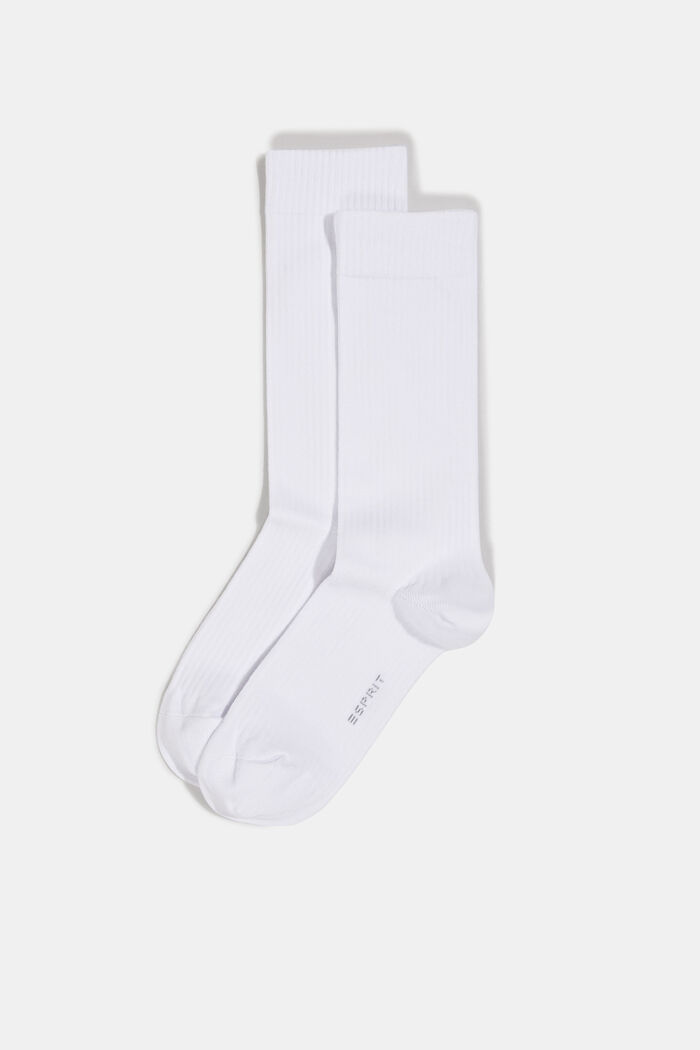 Lot de 2 paires de chaussettes de sport côtelées, WHITE, detail image number 0