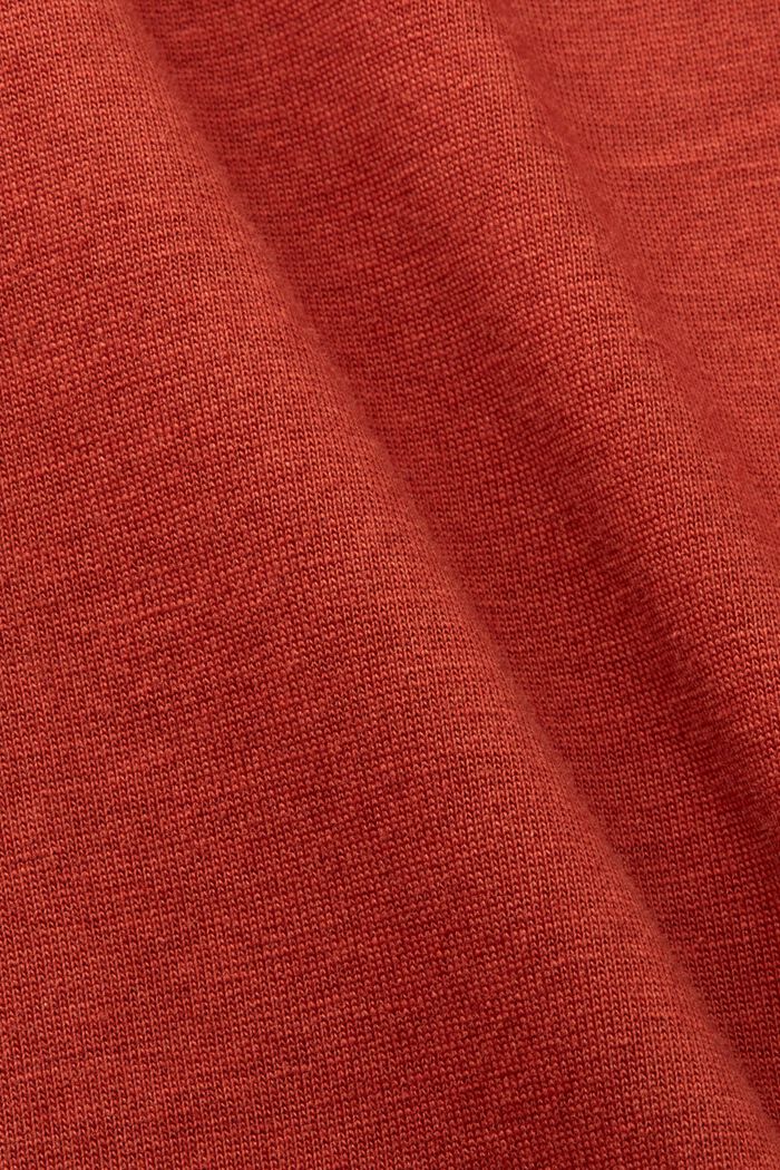 T-shirt à fronces, 100 % coton, TERRACOTTA, detail image number 5