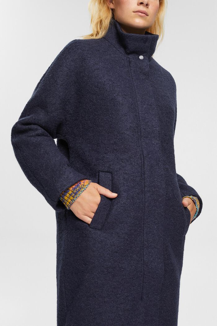 Manteau à teneur en laine, NAVY, detail image number 2