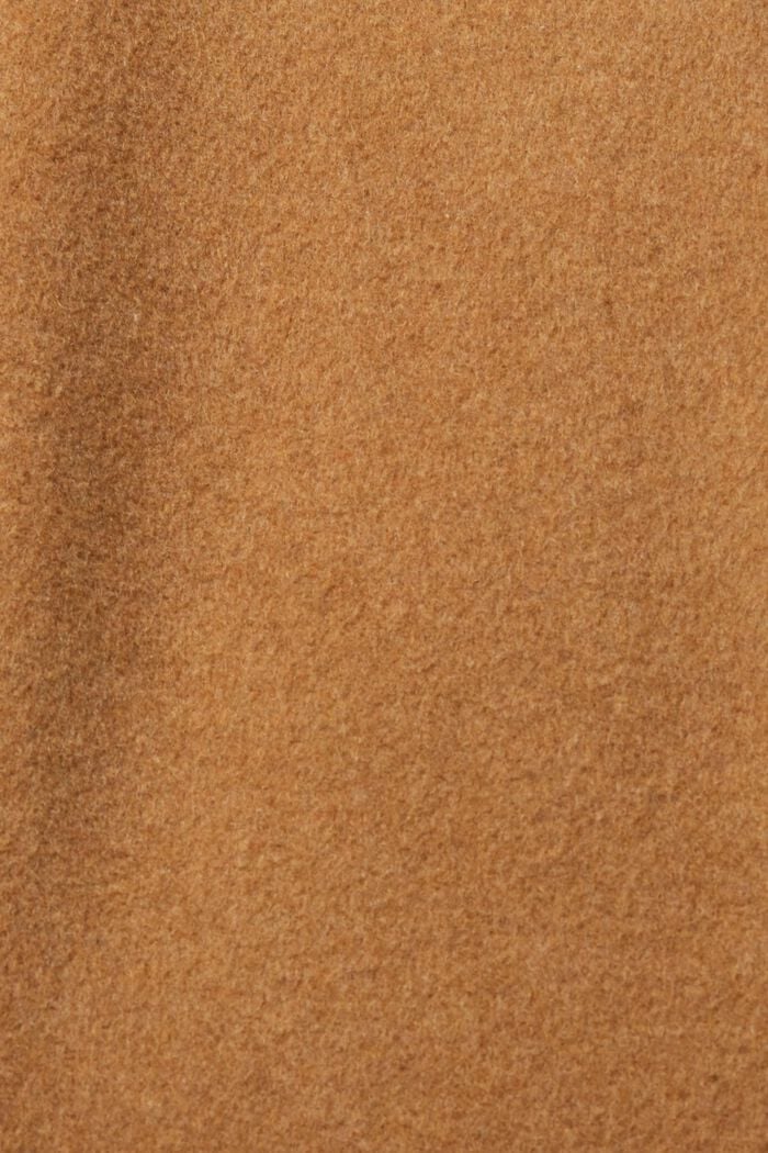 Manteau en laine mélangée à boutonnage croisé, CARAMEL, detail image number 1