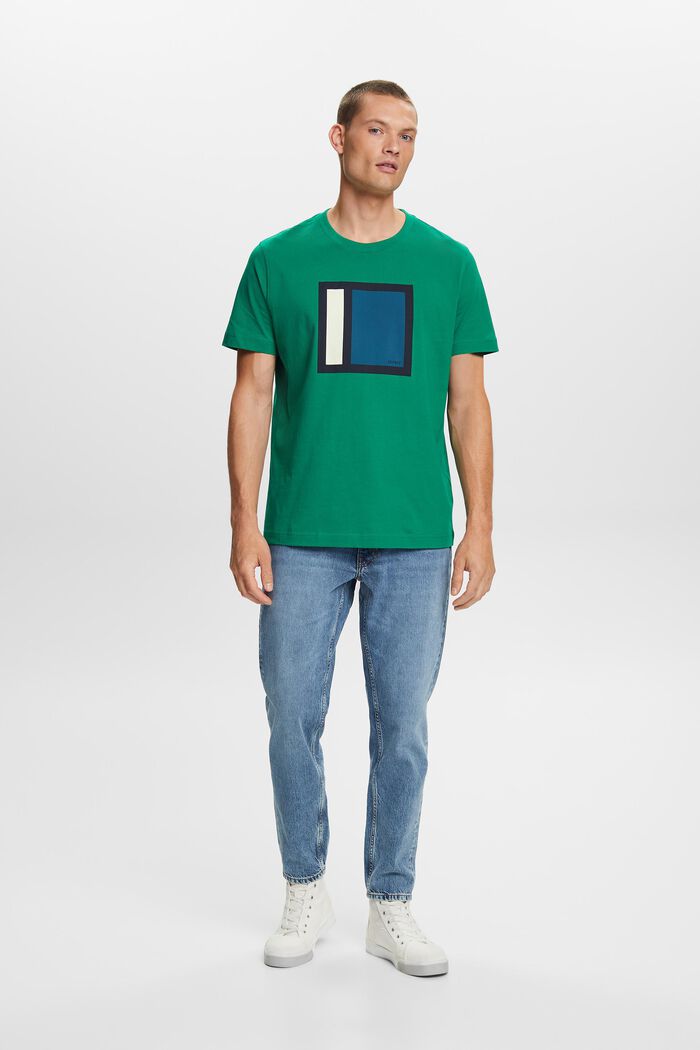 T-shirt graphique en jersey de coton, DARK GREEN, detail image number 1