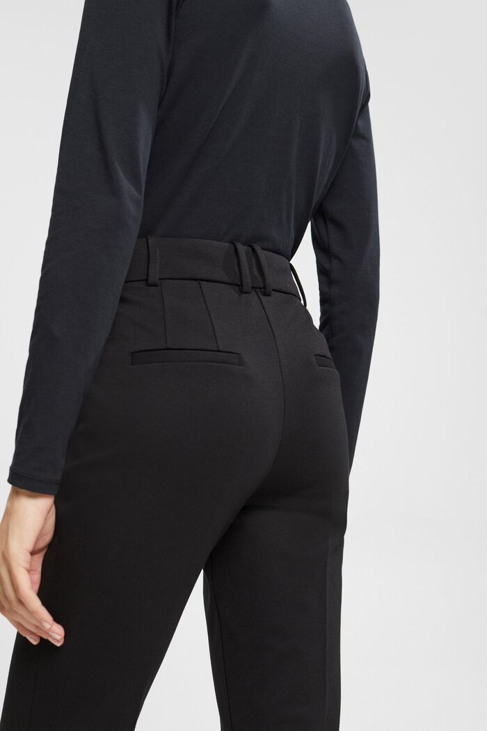 Pantalon stretch de coupe bootcut à taille haute, BLACK, detail image number 4