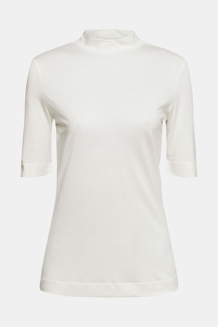 À teneur en TENCEL™ : le t-shirt à col droit, OFF WHITE, detail image number 6