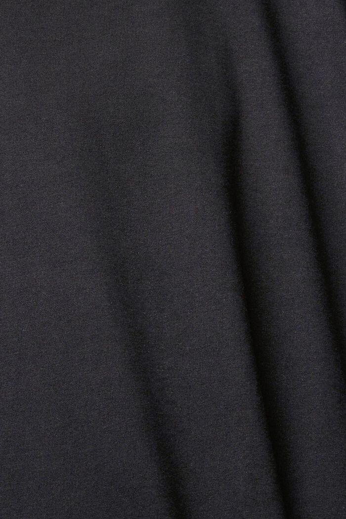 Longue robe molletonnée à capuche, BLACK, detail image number 4