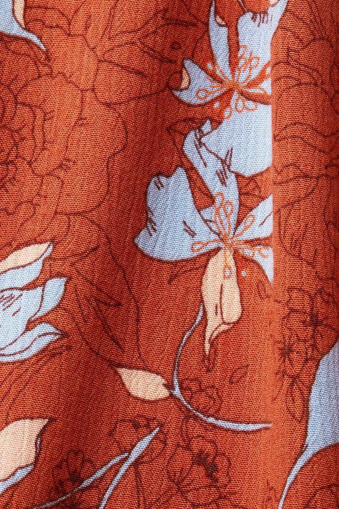 Robe longueur midi à motif all-over, CORAL ORANGE, detail image number 6