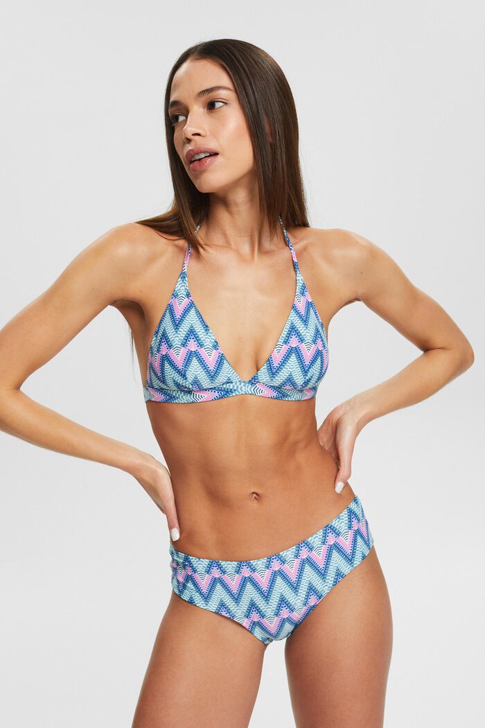 En matière recyclée : le short de bikini à motif, BRIGHT BLUE, detail image number 0