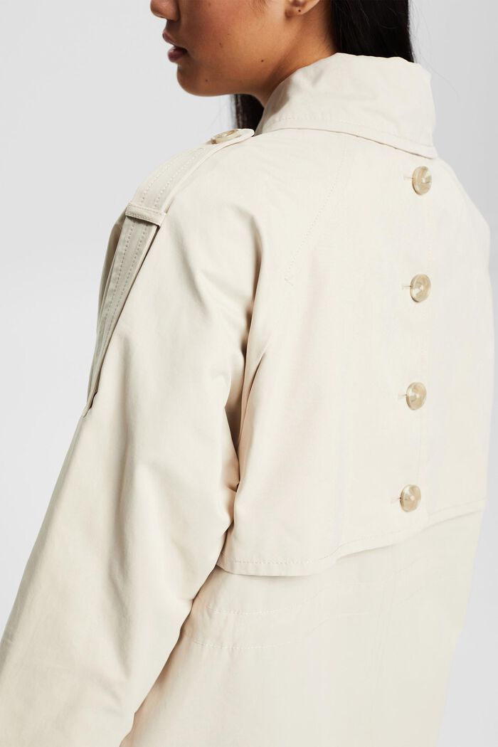 Trench-coat moderne en coton mélangé