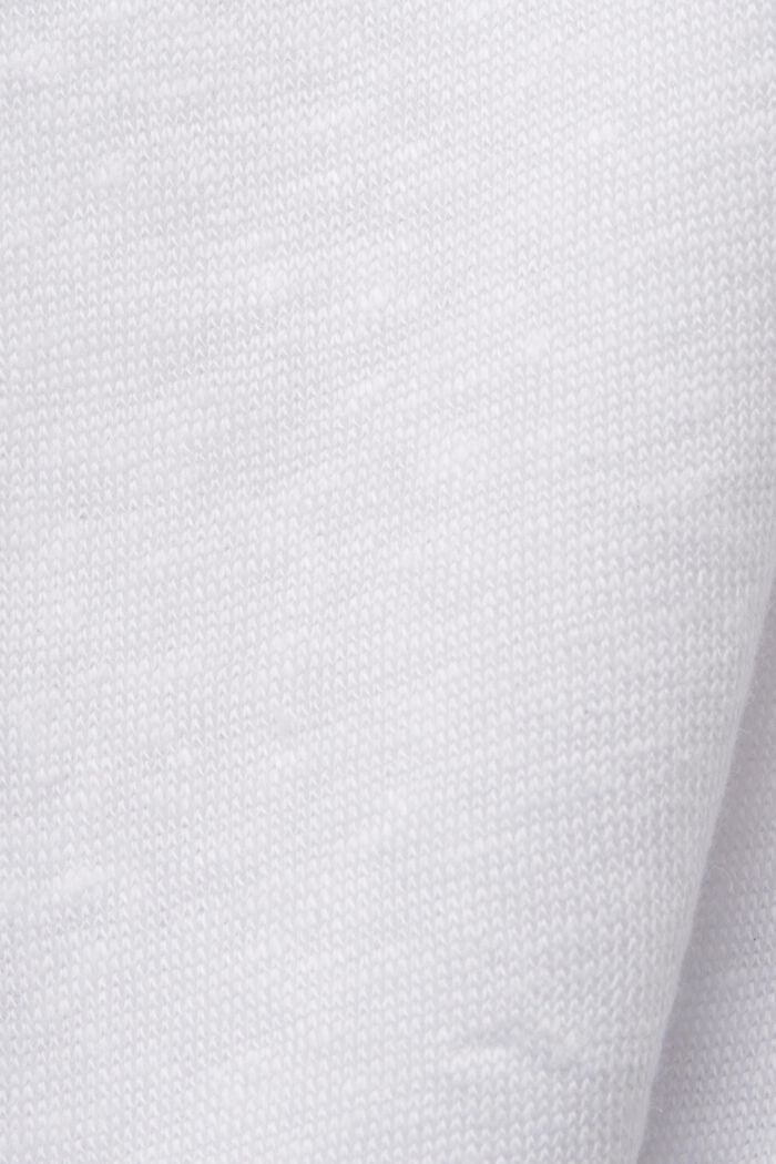Débardeur en lin avec finitions en crochet, WHITE, detail image number 5